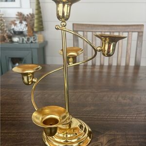 Vintage Gold Tone Spiral Candle Holder/Candelabra from House of Lloyd